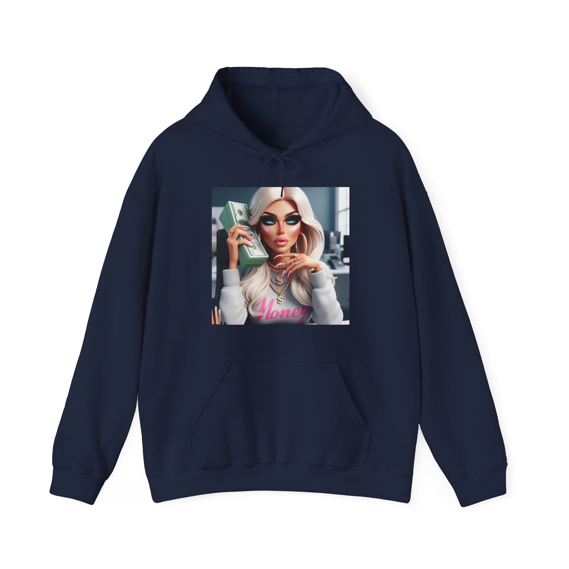 Money Hoodie Hoodie Printify Navy S 