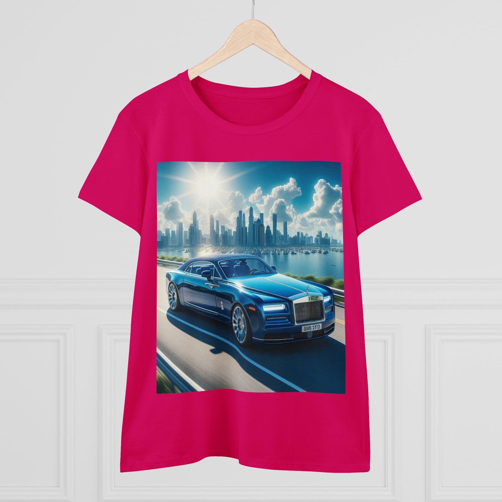 Blue Rolls Royce T-Shirt T-Shirt Printify   