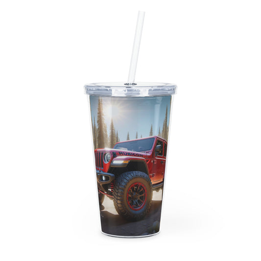 Red Rubicon Tumbler with Straw Mug Printify 20oz Transparent 