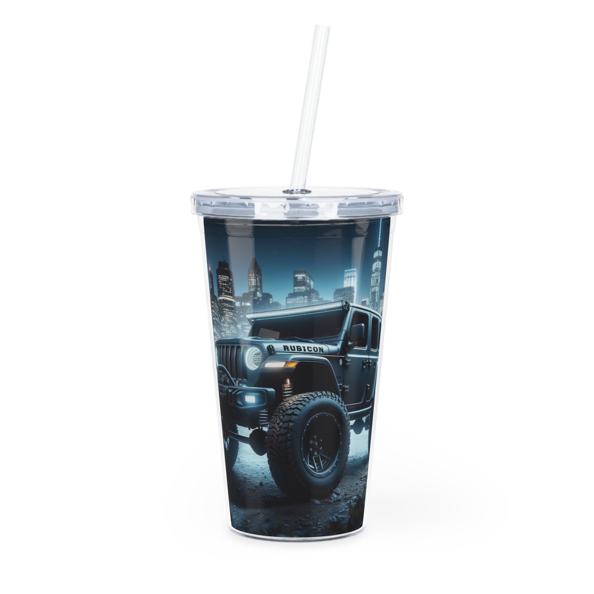 Gray Rubicon Tumbler with Straw Mug Printify 20oz Transparent 