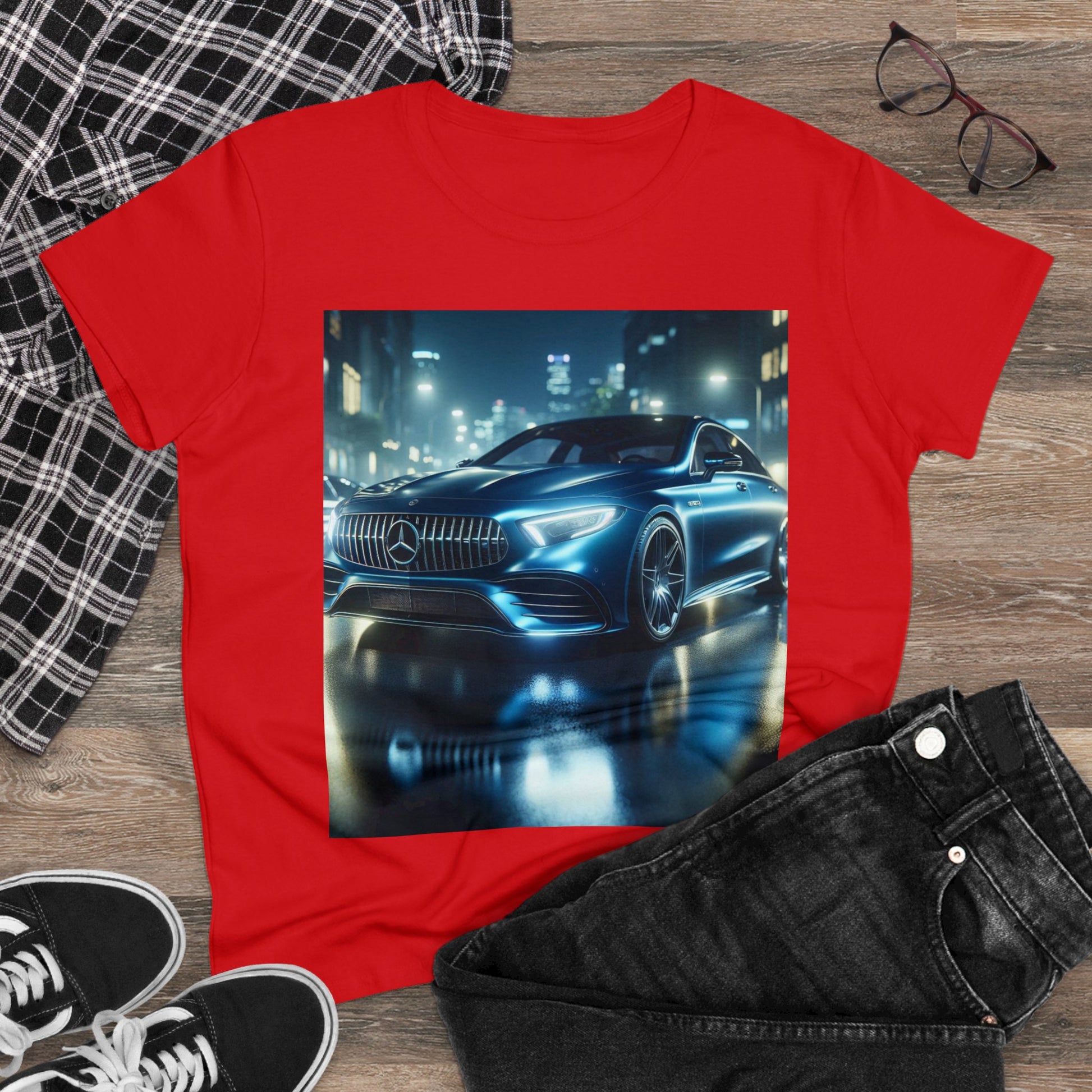 Blue Mercedes T-Shirt T-Shirt Printify   