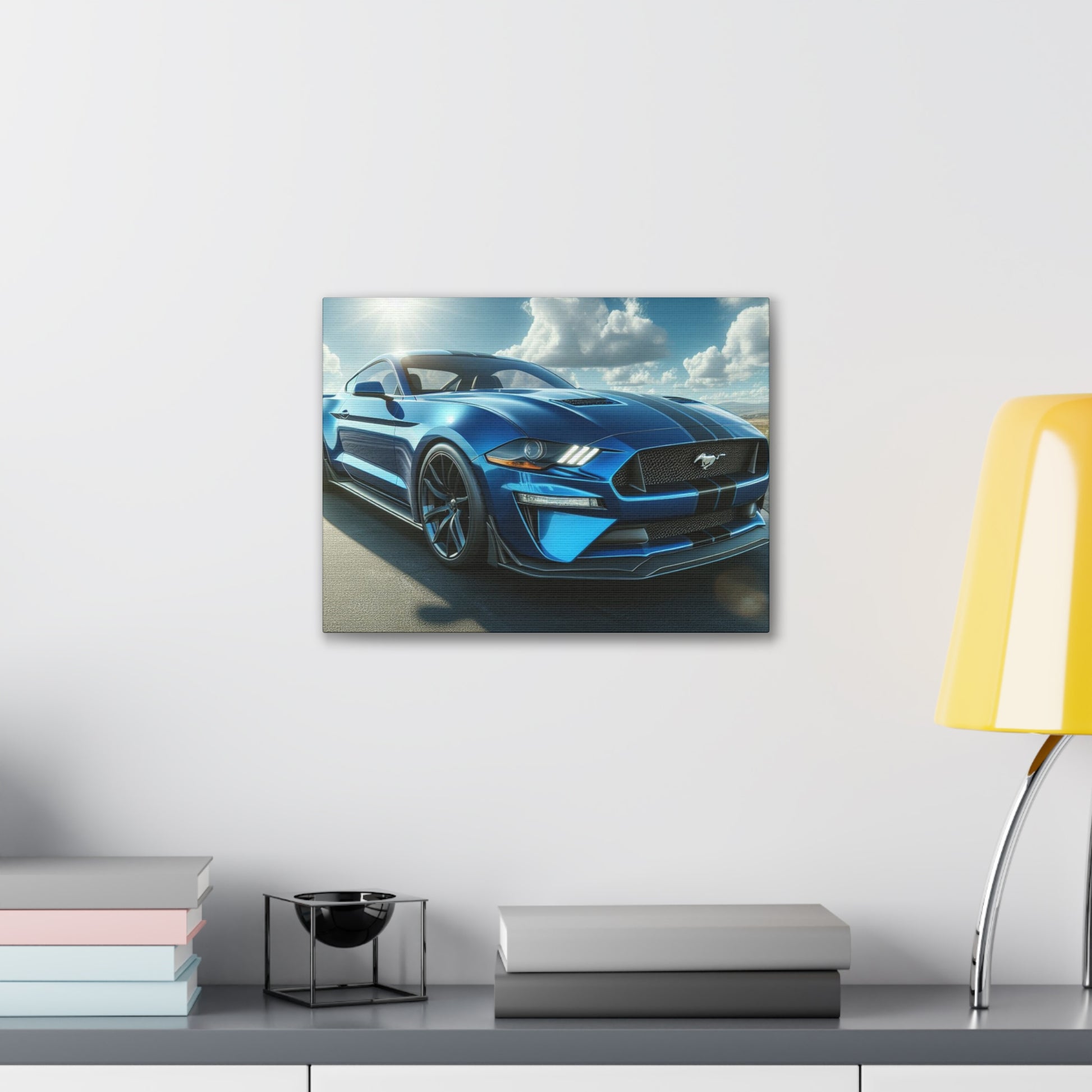 Blue Mustang Canvas Canvas Printify 16″ x 12″ (Horizontal) 0.75'' 