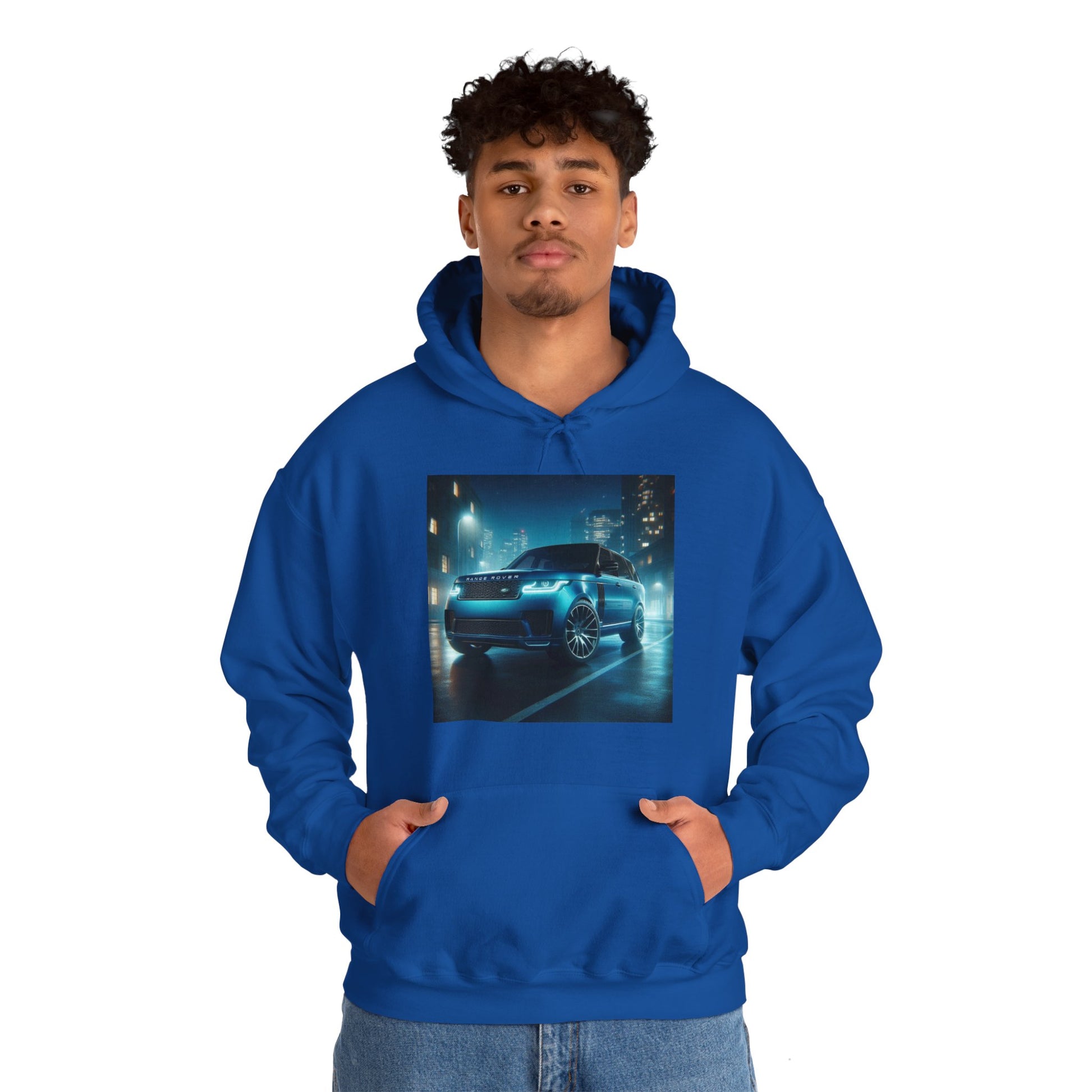 Blue Range Rover Hoodie Hoodie Printify   