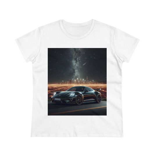 Black Porsche T-Shirt T-Shirt Printify White S 