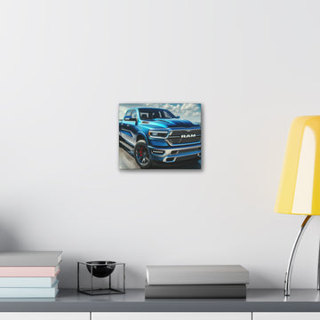 Blue Dodge Ram Canvas Canvas Printify 10" x 8" (Horizontal) 0.75'' 