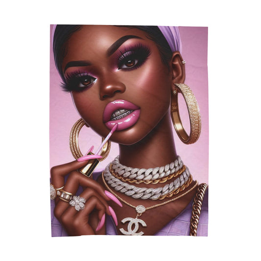 Gloss Up Plush Blanket All Over Prints Printify 60" × 80"  