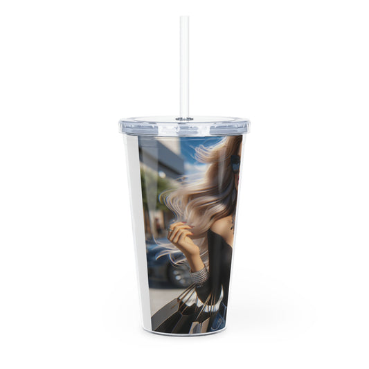 Let's Shop Tumbler with Straw Mug Printify   