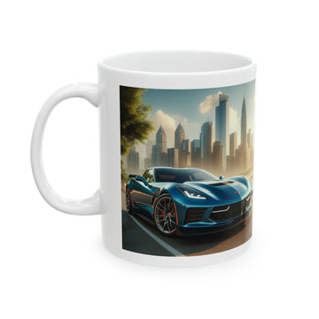 Blue Corvette Mug Mug Printify 11oz  