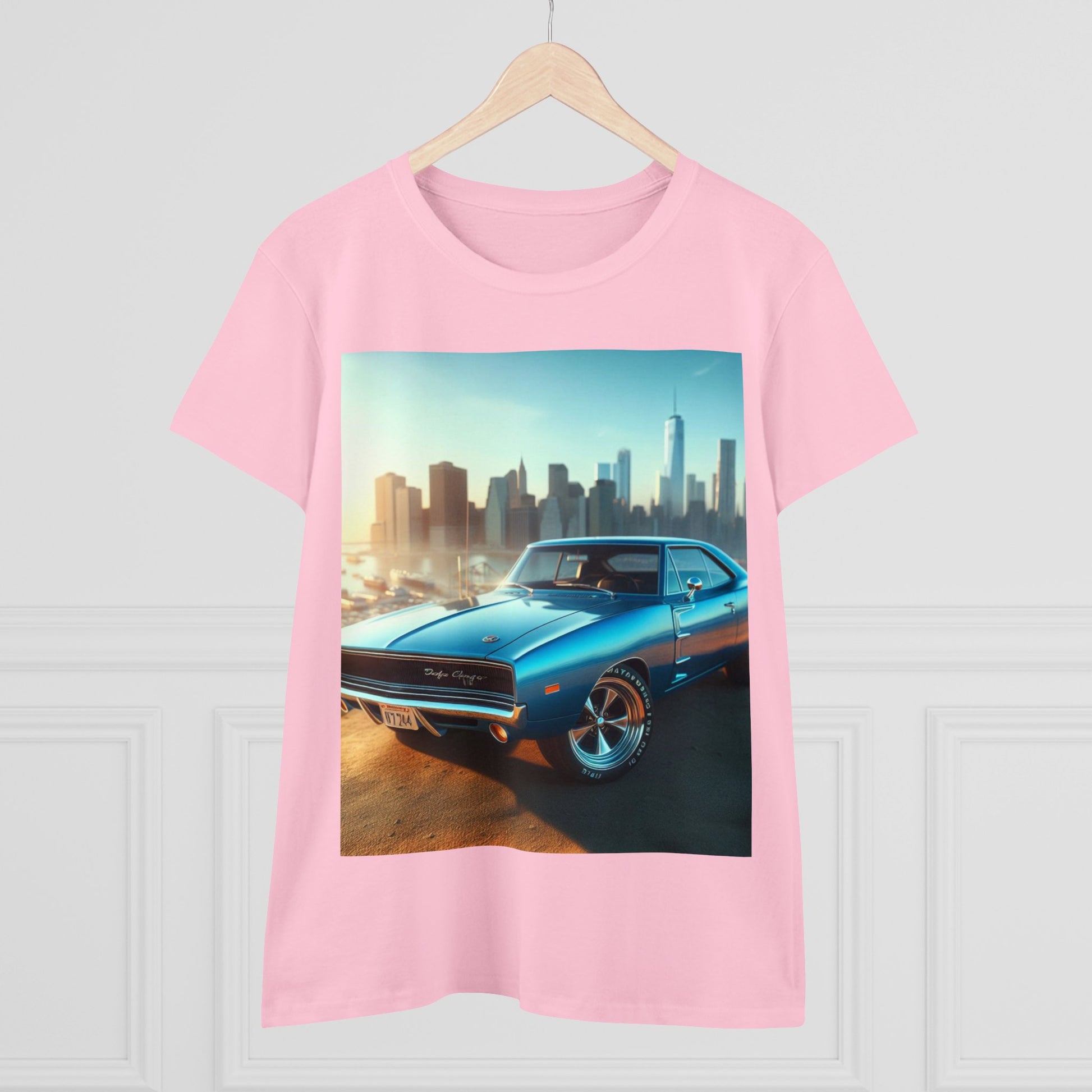 1970 Blue Dodge Charger T-Shirt T-Shirt Printify   