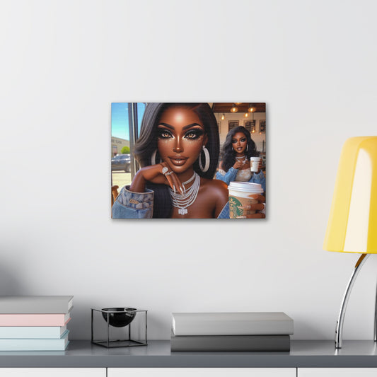 Coffee Baddies Canvas Canvas Printify 16″ x 12″ (Horizontal) 0.75'' 