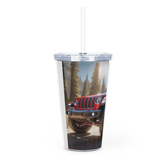Red Rubicon Tumbler with Straw Mug Printify   
