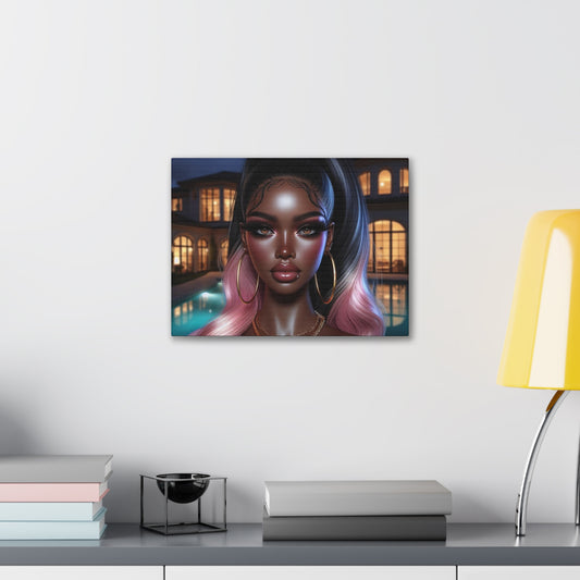 Pink at Night Canvas Canvas Printify 16″ x 12″ (Horizontal) 0.75'' 