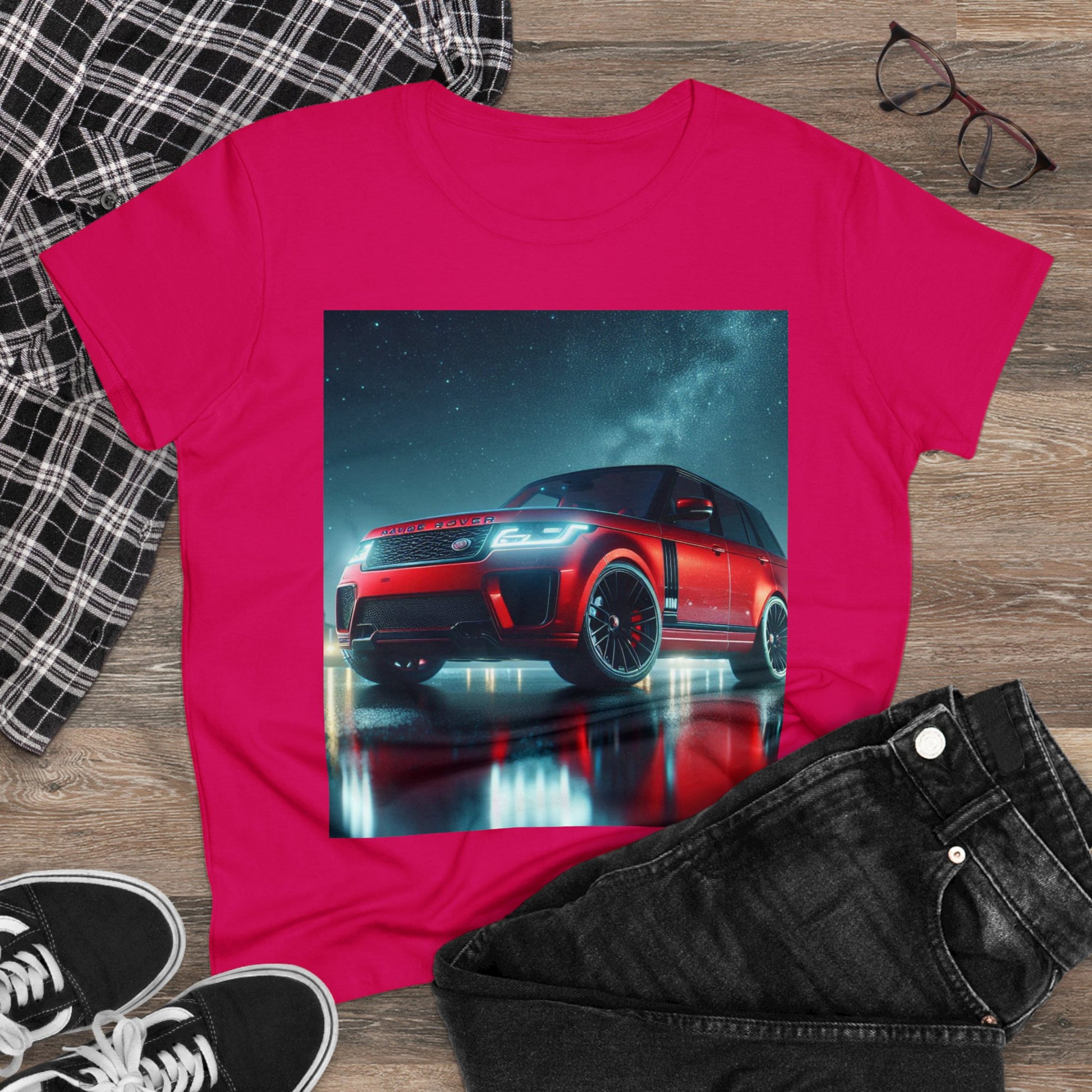 Red Range Rover T-Shirt T-Shirt Printify   