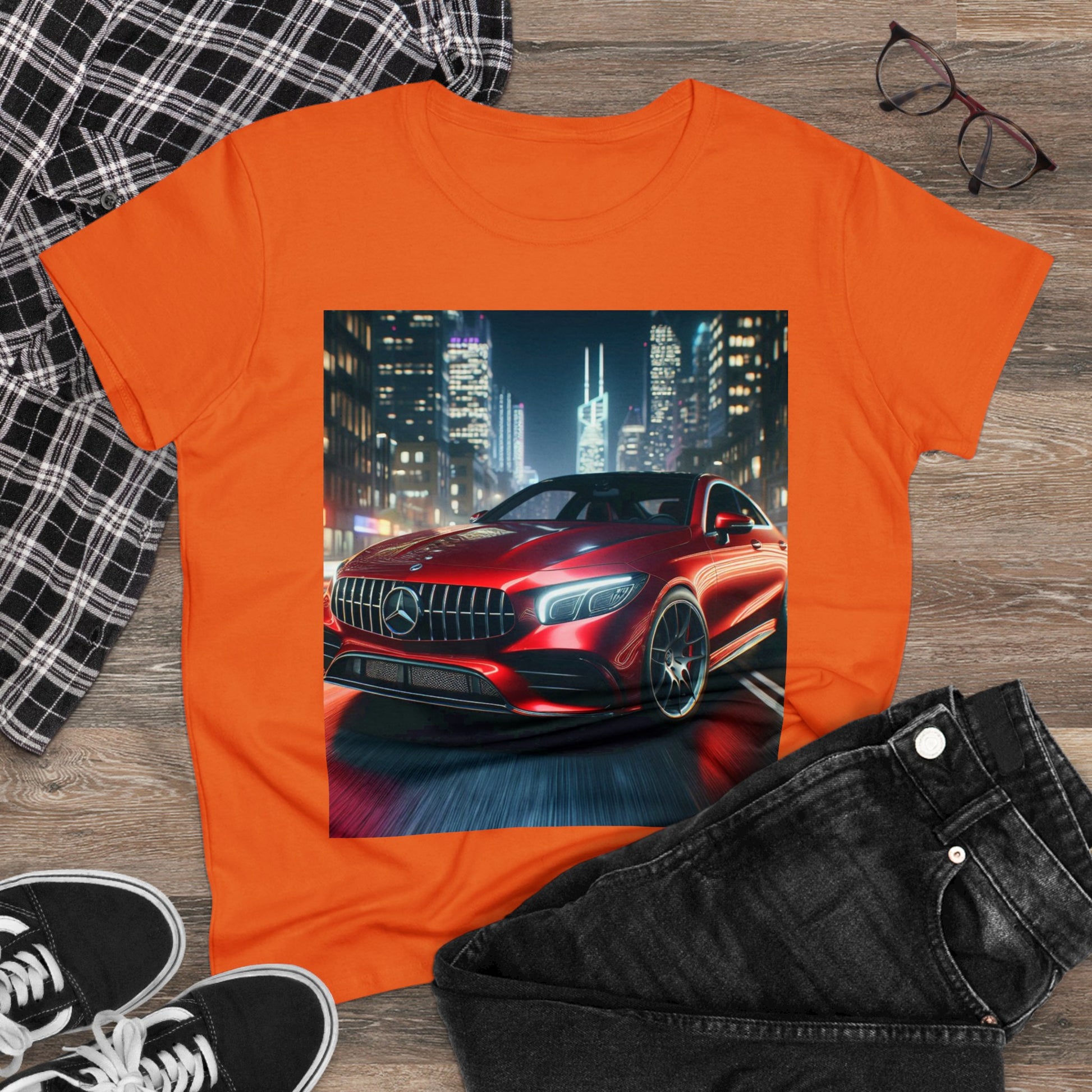 Red Mercedes T-Shirt T-Shirt Printify   