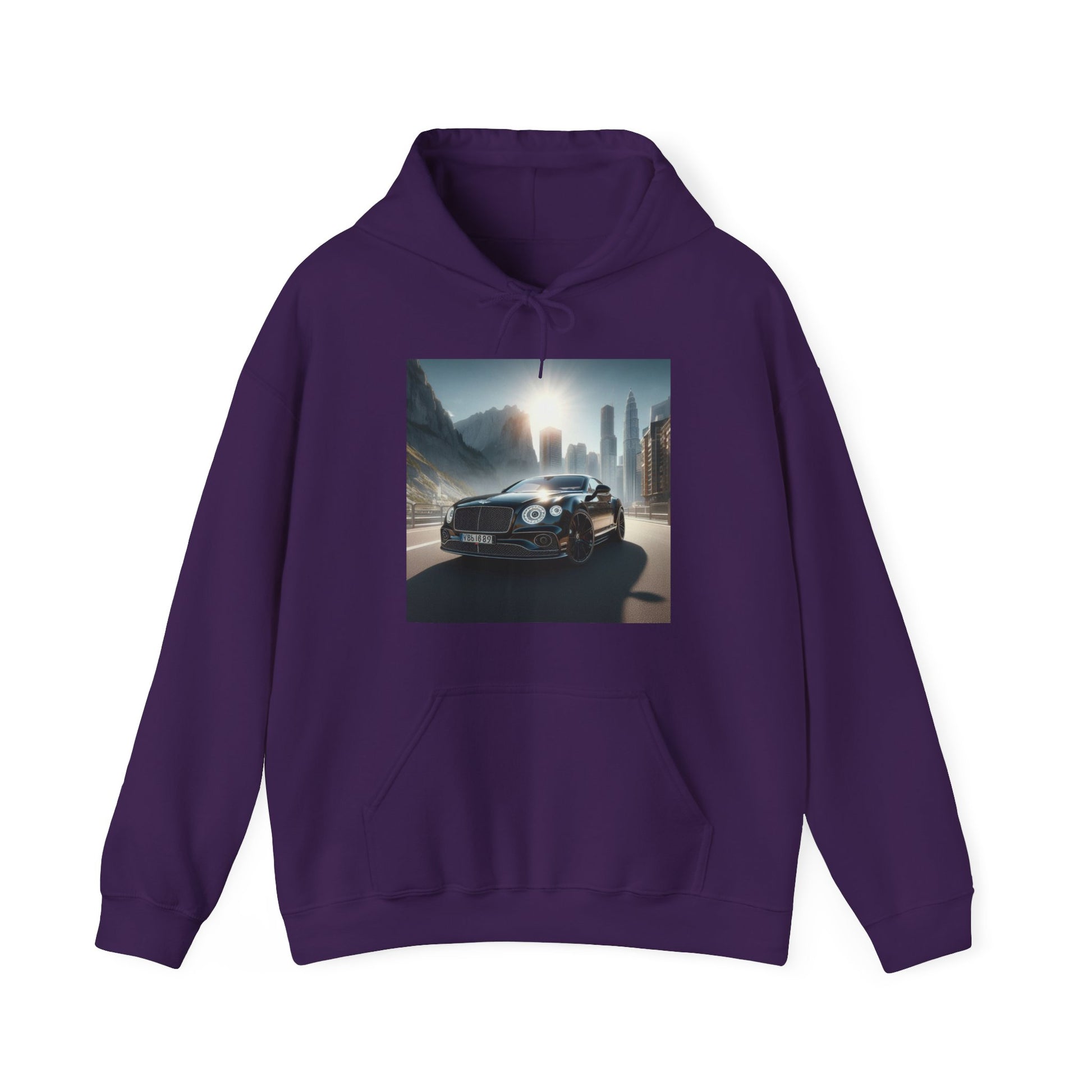 Black Bentley Hoodie Hoodie Printify Purple S 