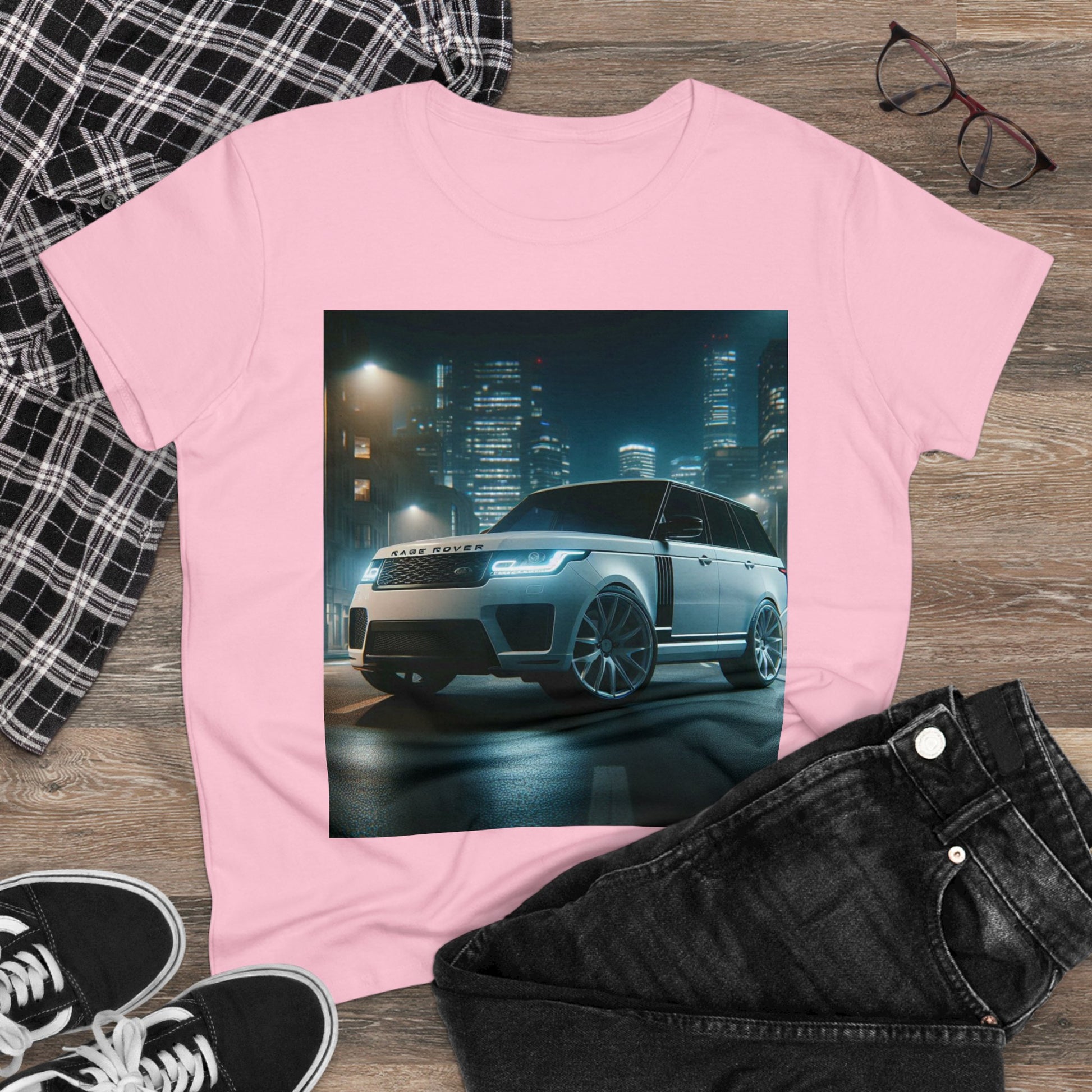 White Range Rover T-Shirt T-Shirt Printify   