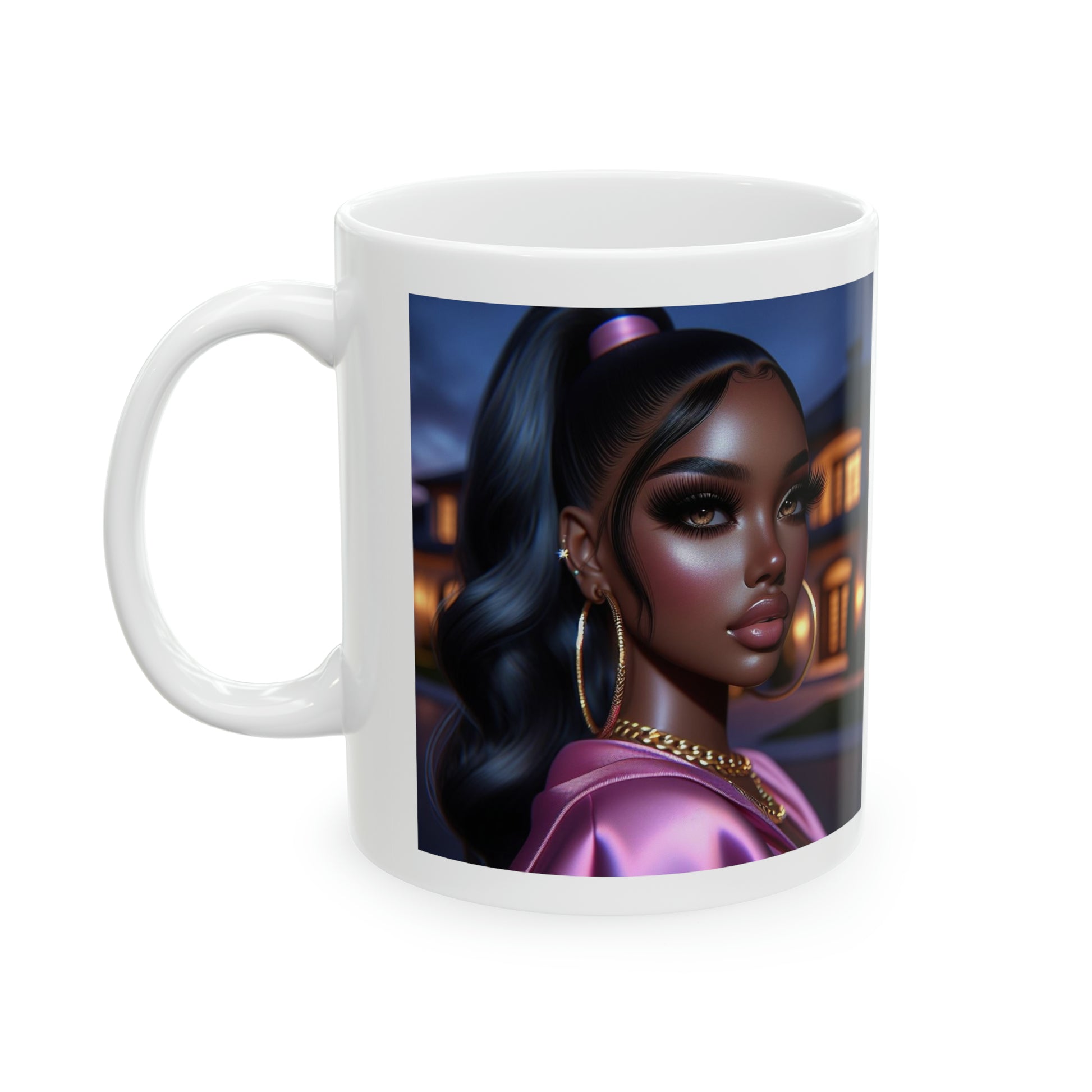 Pink at Night Mug Mug Printify 11oz  