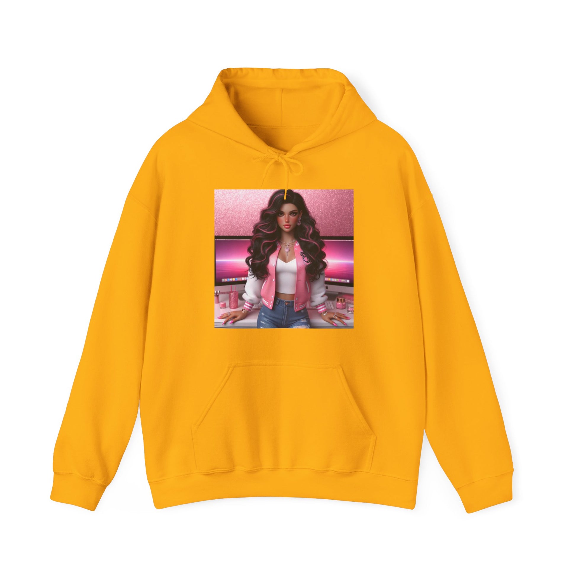 Pink Everything Hoodie Hoodie Printify Gold S 