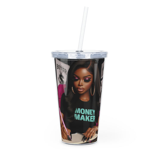 Money Maker Tumbler with Straw Mug Printify 20oz Transparent 