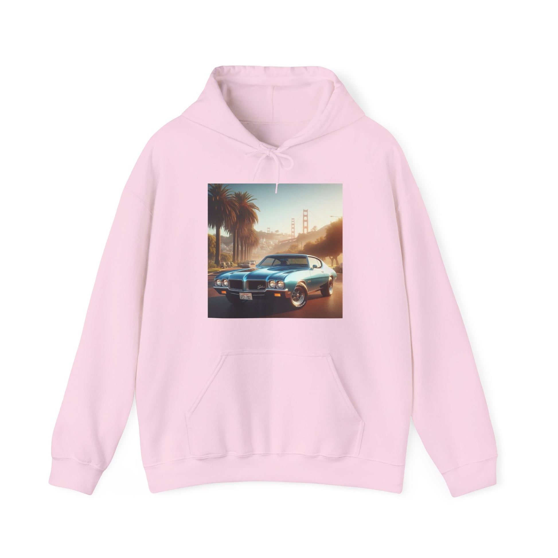 1972 Blue Buick Gran Sport Hoodie Hoodie Printify Light Pink S 