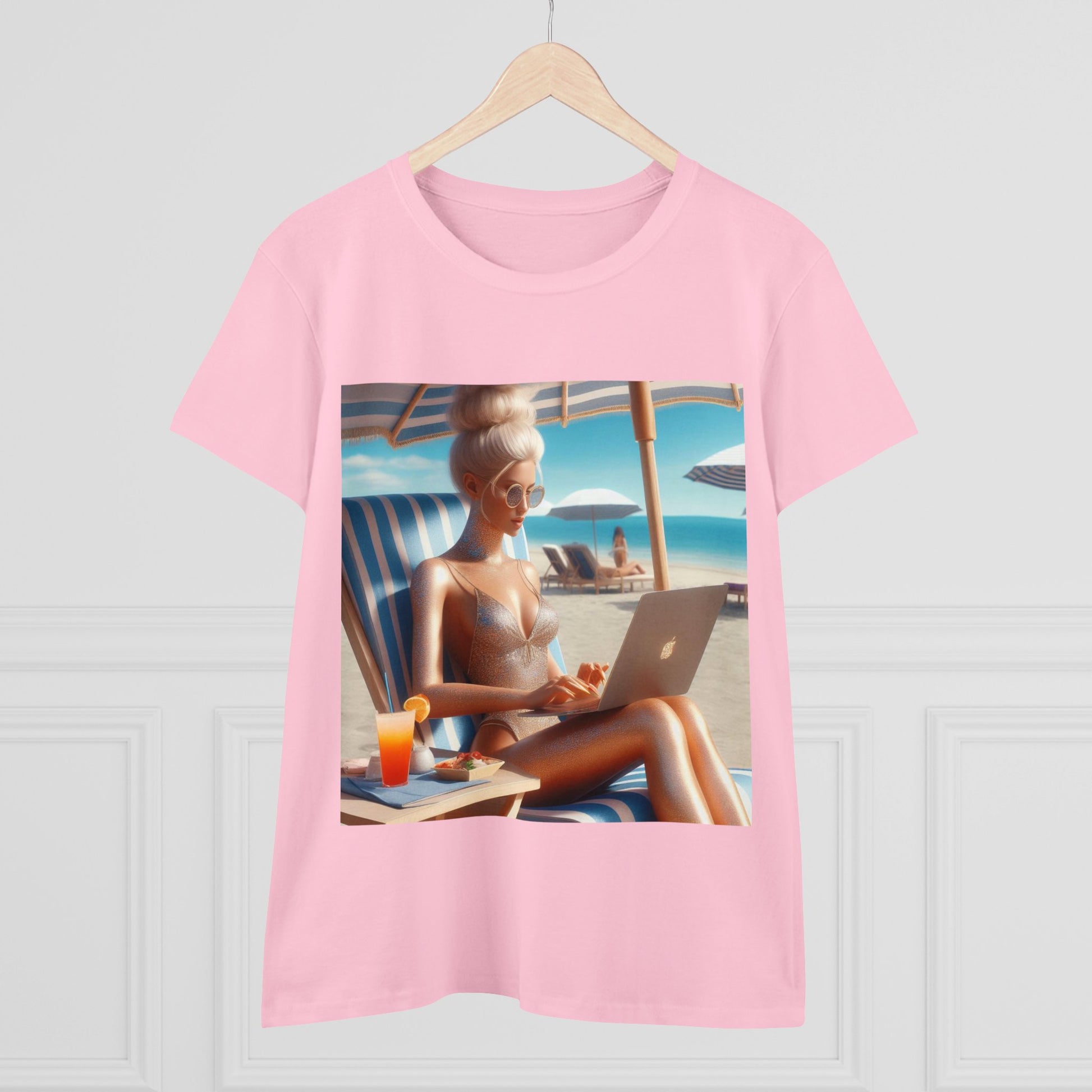 Work Day at the Beach T-Shirt T-Shirt Printify   