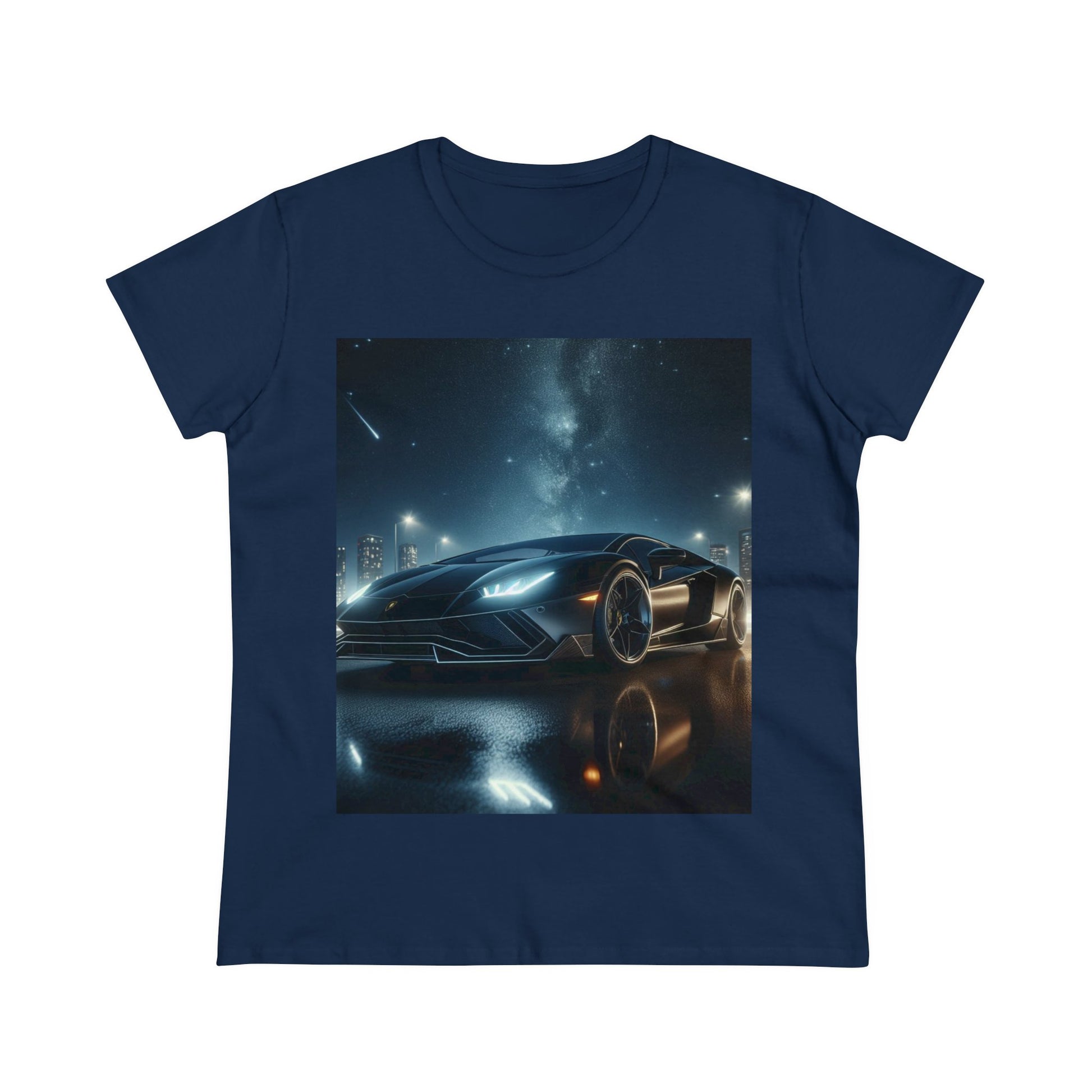 Black Lamborghini T-Shirt T-Shirt Printify Navy S 