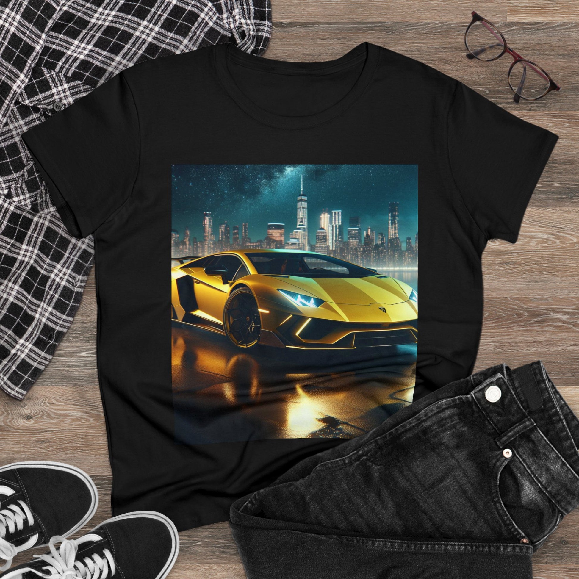 Yellow Lamborghini T-Shirt T-Shirt Printify   