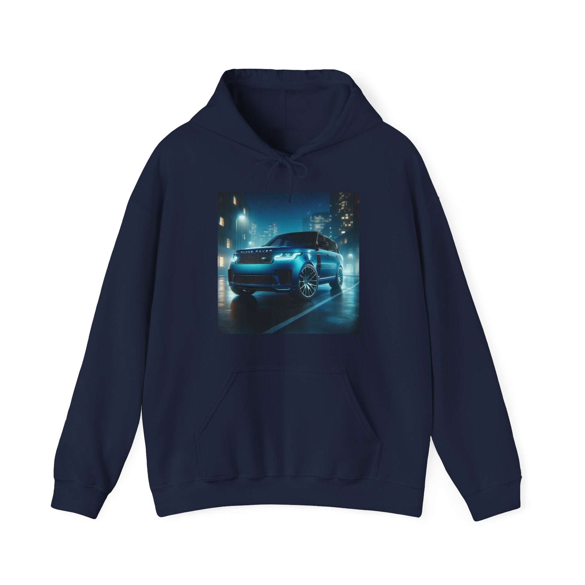 Blue Range Rover Hoodie Hoodie Printify Navy S 