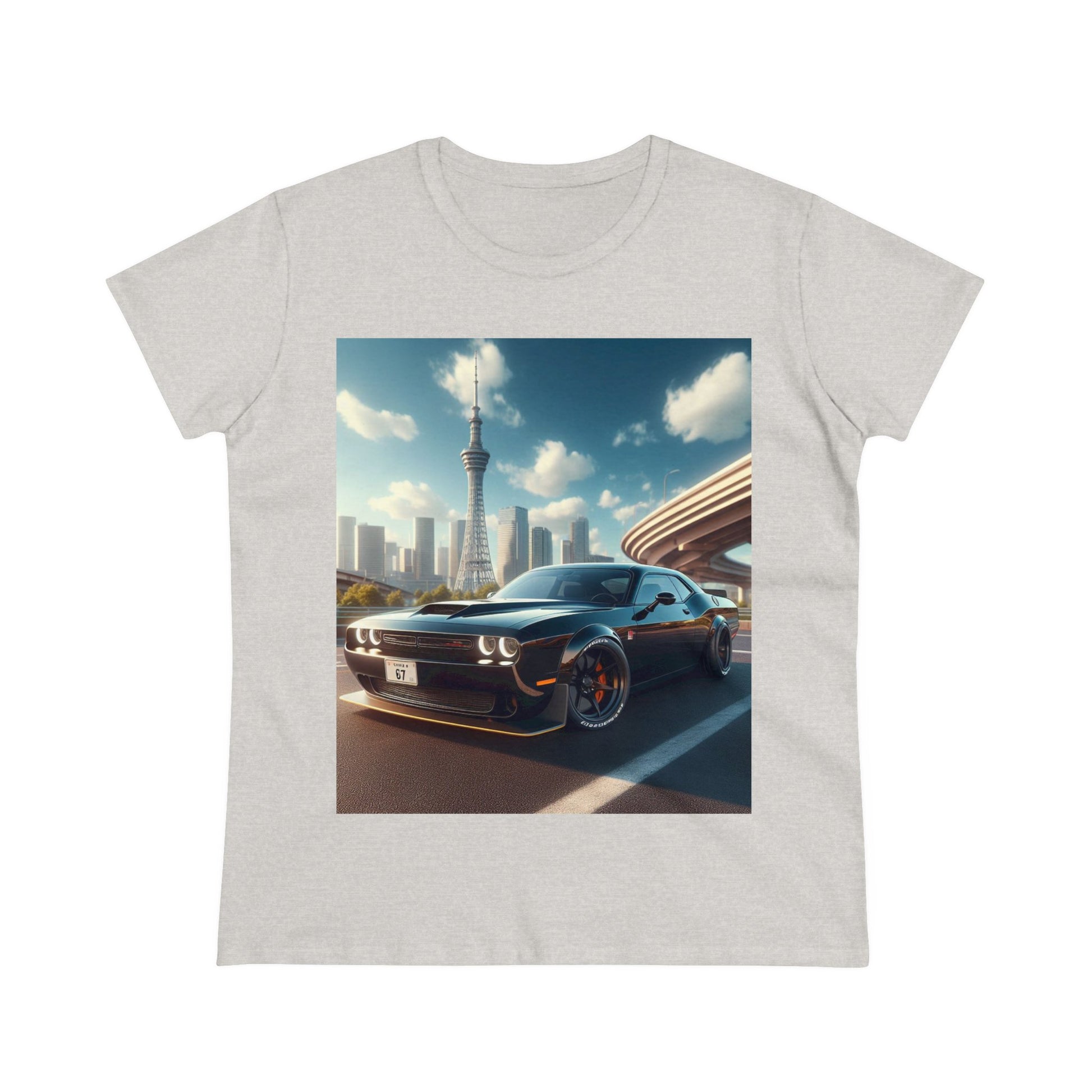 Black Challenger T-Shirt T-Shirt Printify Ash S 