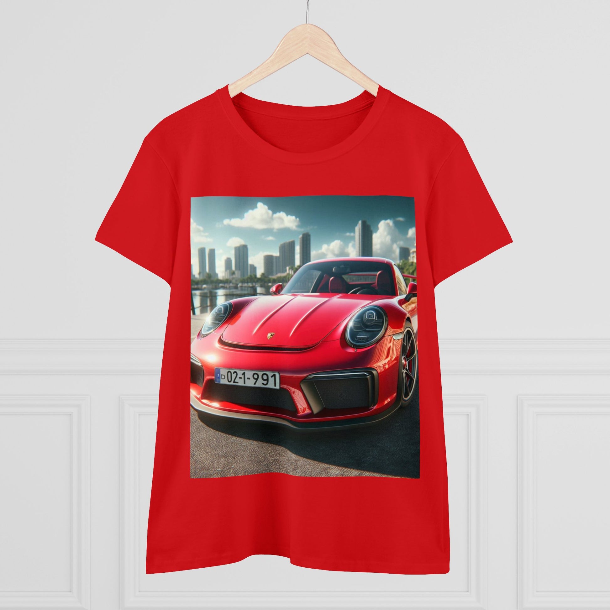 Red Porsche T-Shirt T-Shirt Printify   