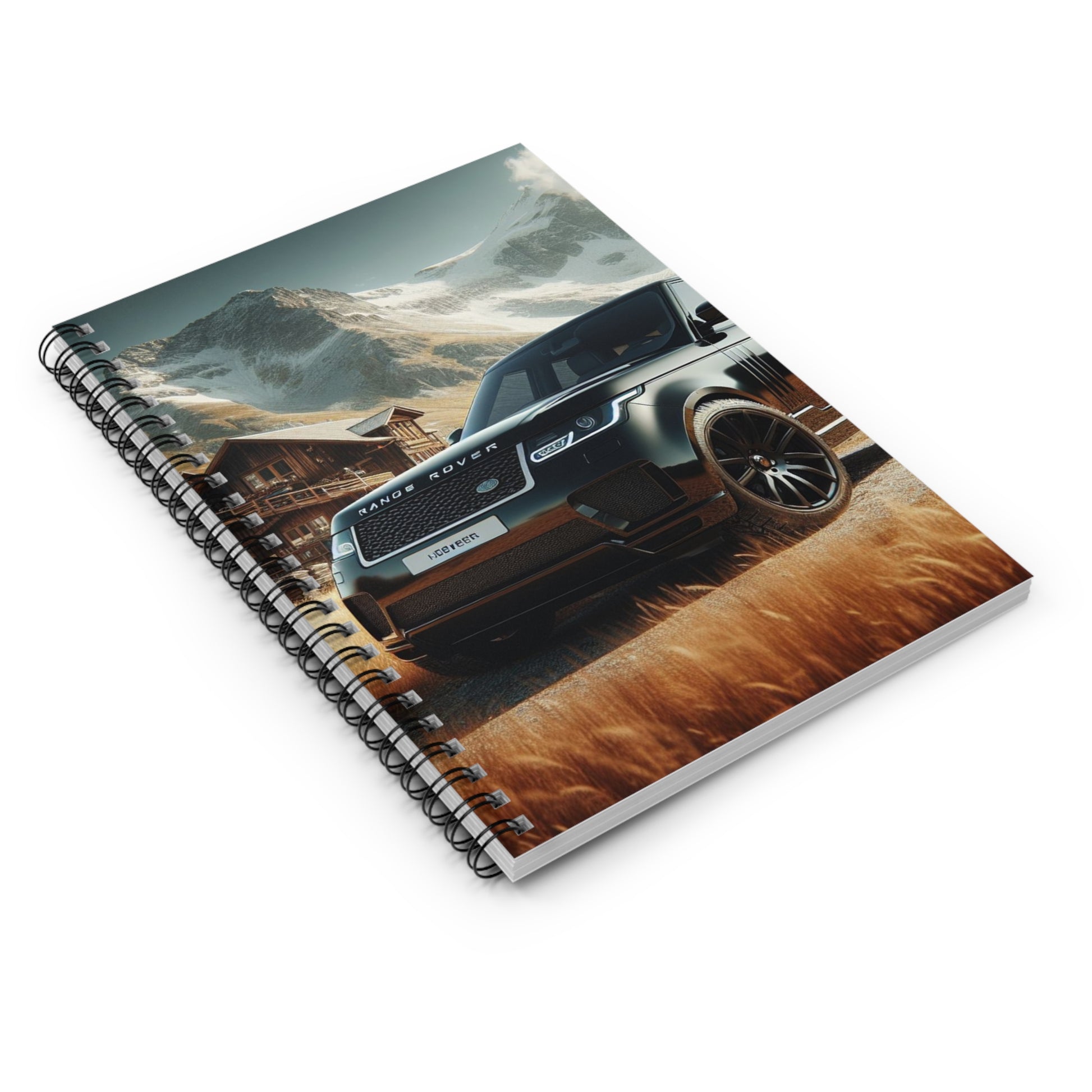 Black Range Rover Spiral Notebook Paper products Printify   