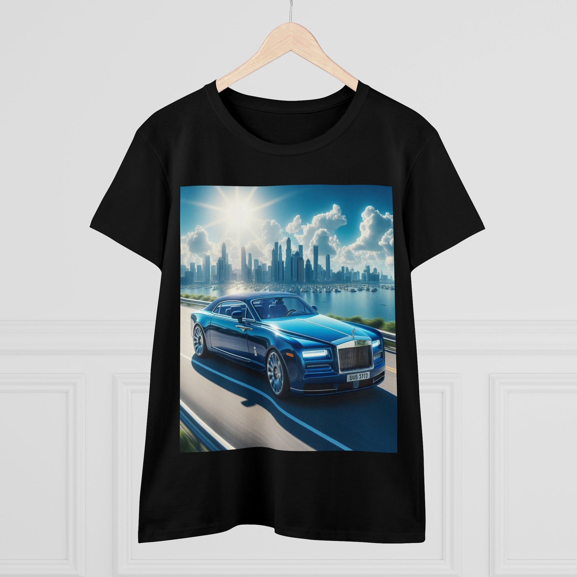 Blue Rolls Royce T-Shirt T-Shirt Printify   