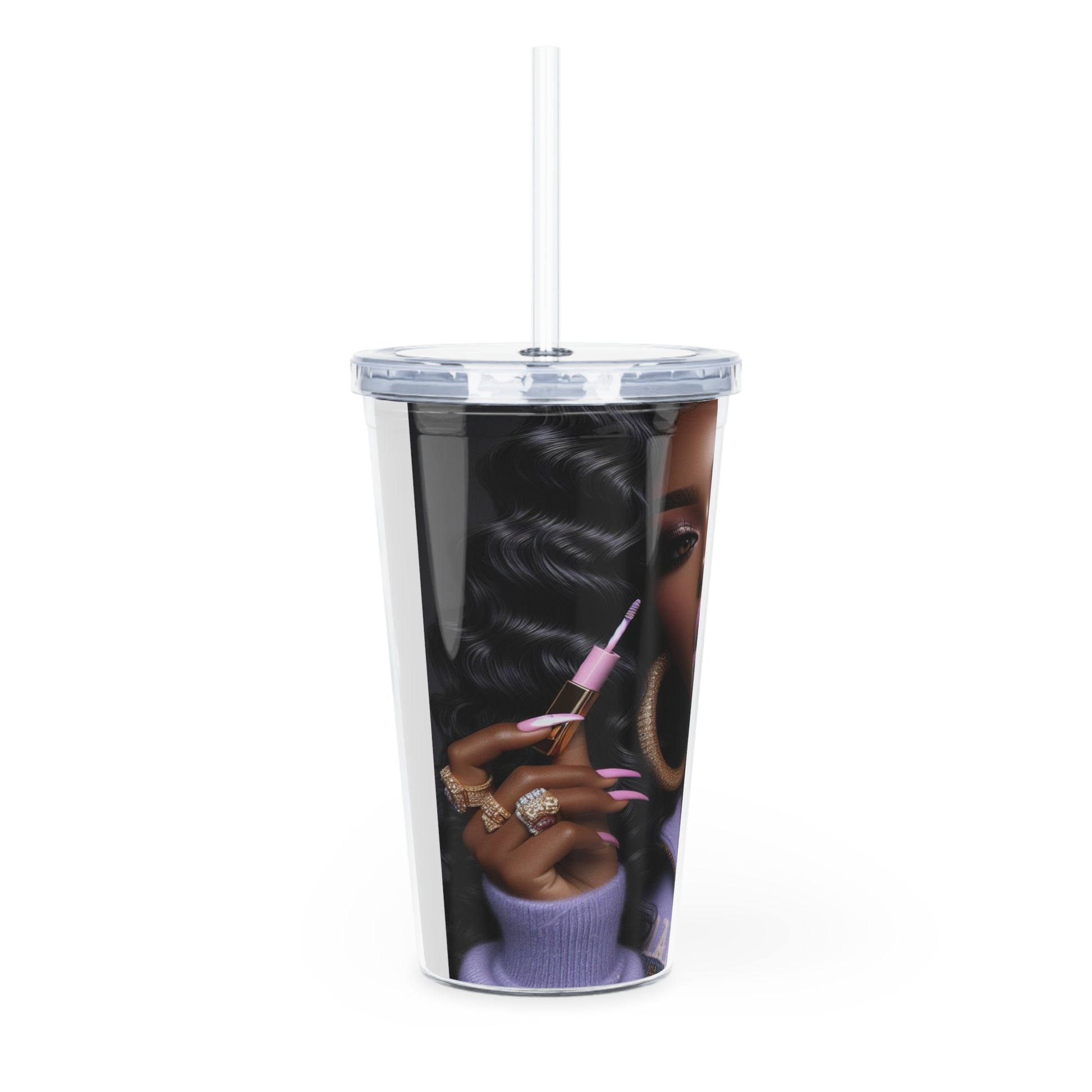 Gloss Up Tumbler with Straw Mug Printify   