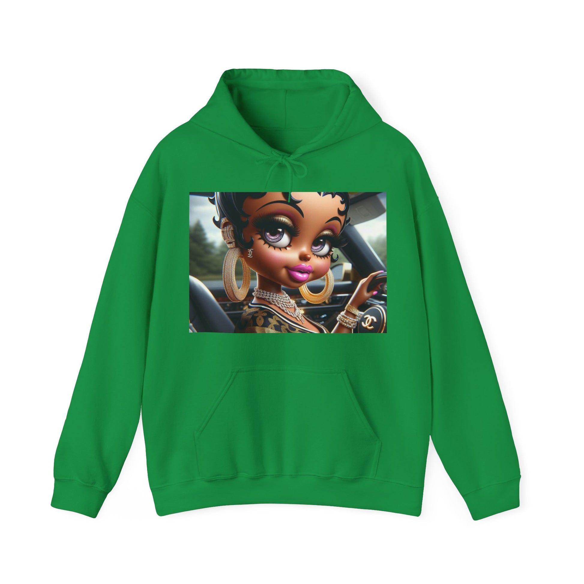 Betty Beauty Hoodie Hoodie Printify Irish Green S 