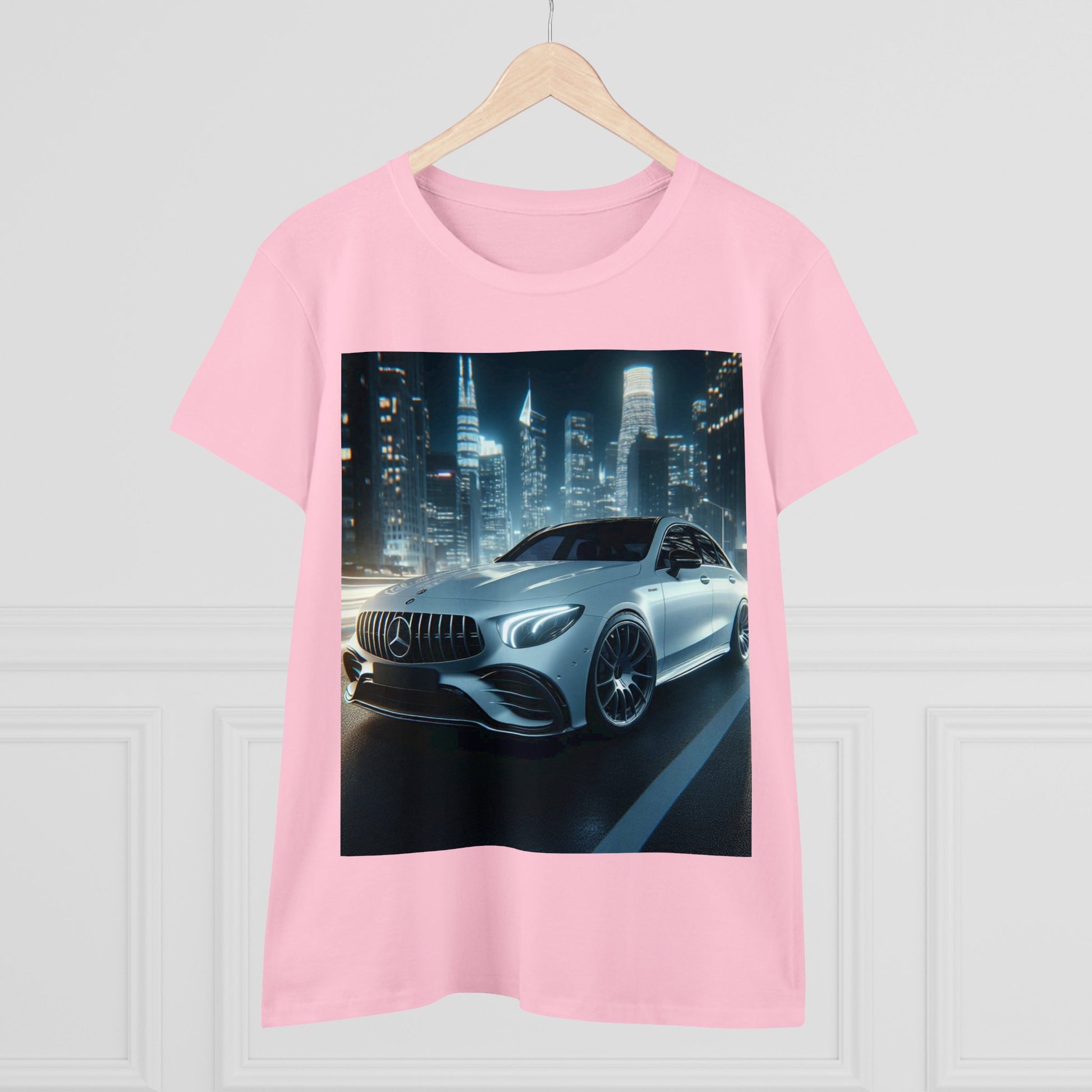 White Mercedes T-Shirt T-Shirt Printify   