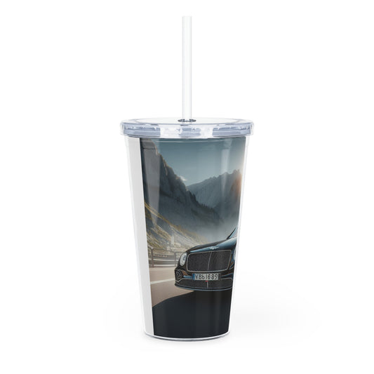 Black Bentley Tumbler with Straw Mug Printify   