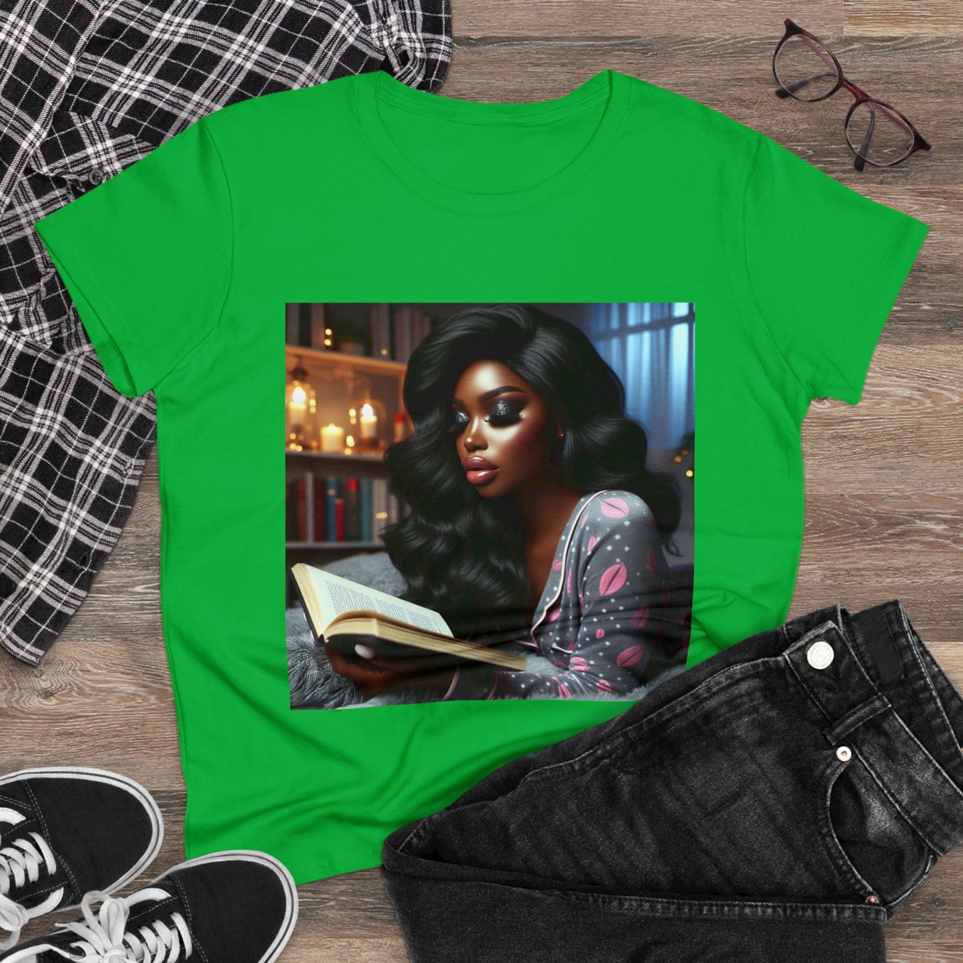 Late Night Book T-Shirt T-Shirt Printify   