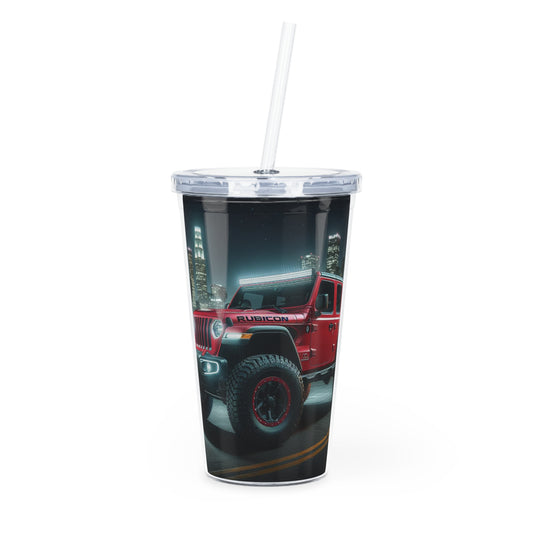 Red Rubicon Tumbler with Straw Mug Printify 20oz Transparent 
