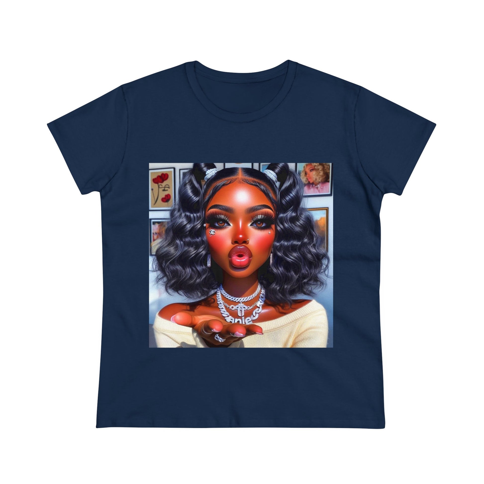 Muah T-Shirt T-Shirt Printify Navy S 