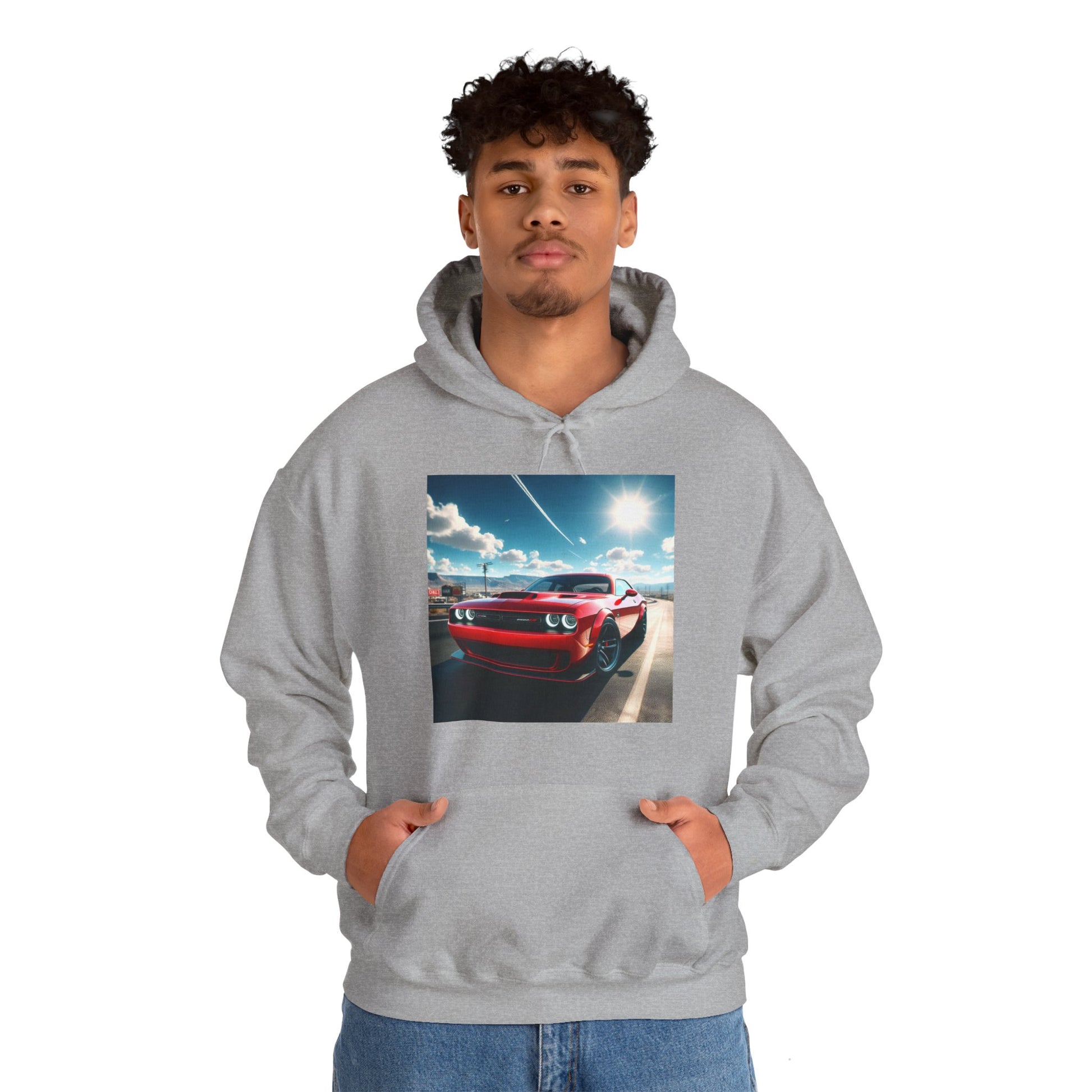 Red Challenger Hoodie Hoodie Printify   