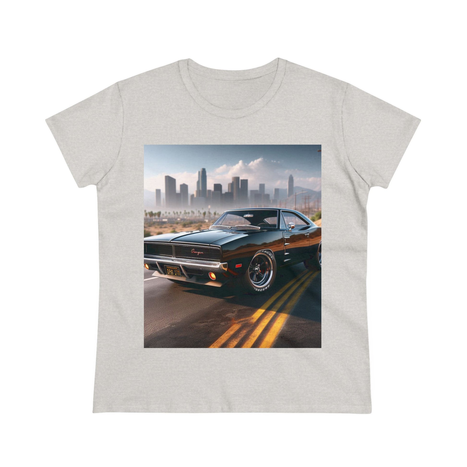 1970 Black Dodge Charge T-Shirt T-Shirt Printify Ash S 