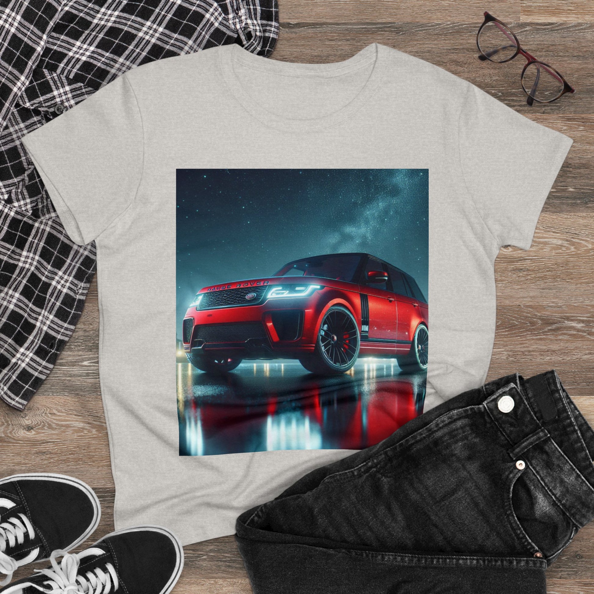 Red Range Rover T-Shirt T-Shirt Printify   