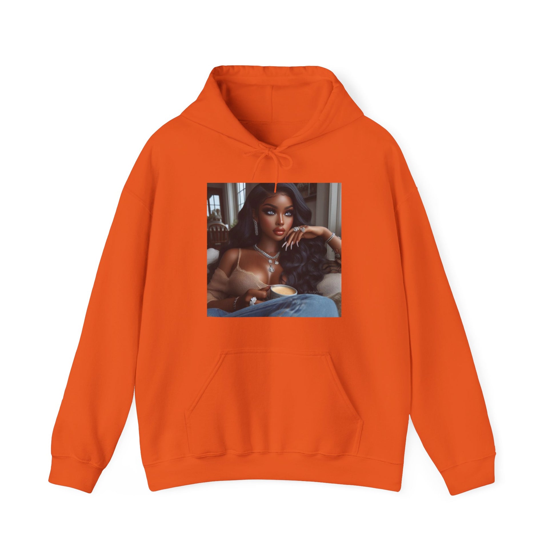 Coffee Break Hoodie Hoodie Printify Orange S 