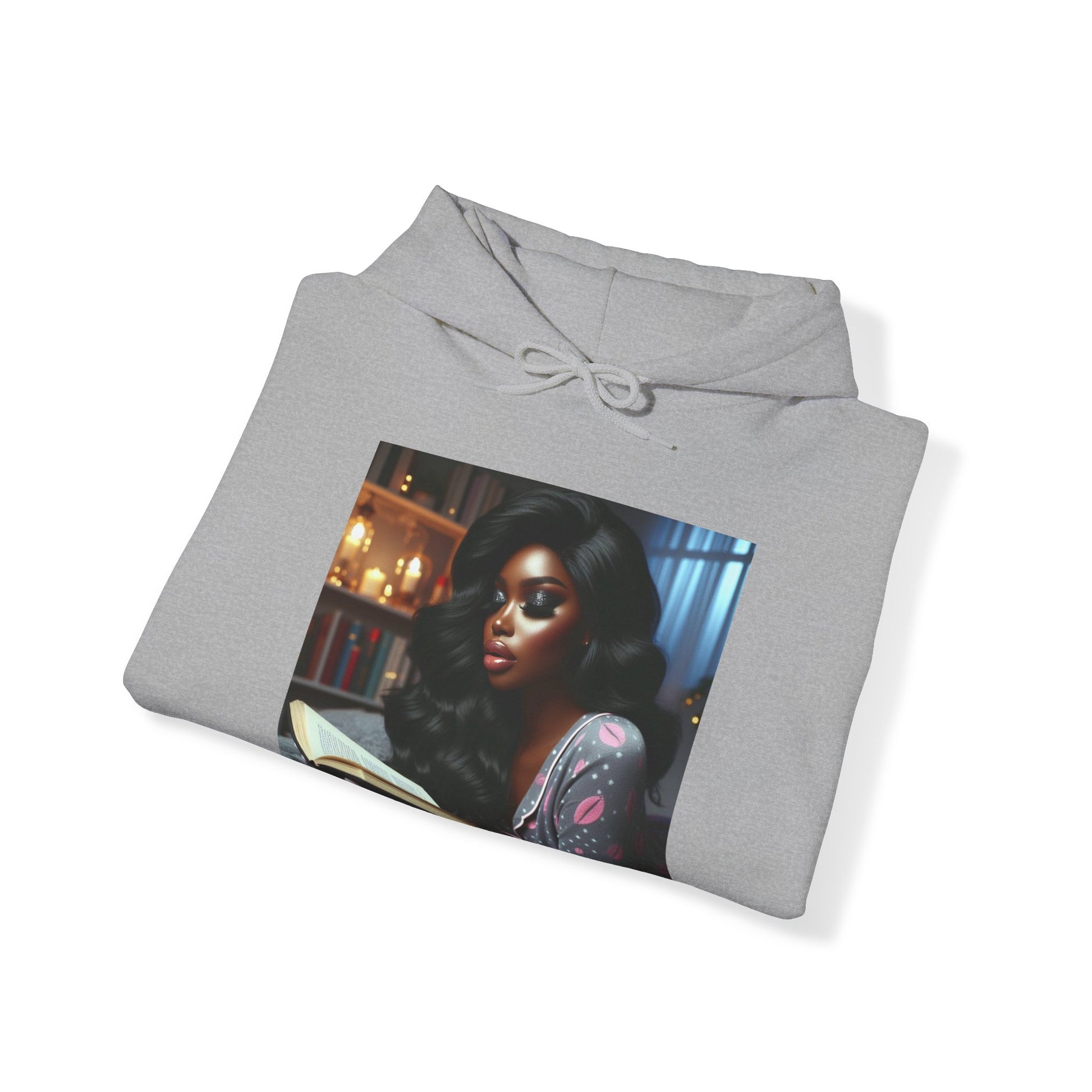 Late Night Book Hoodie Hoodie Printify   