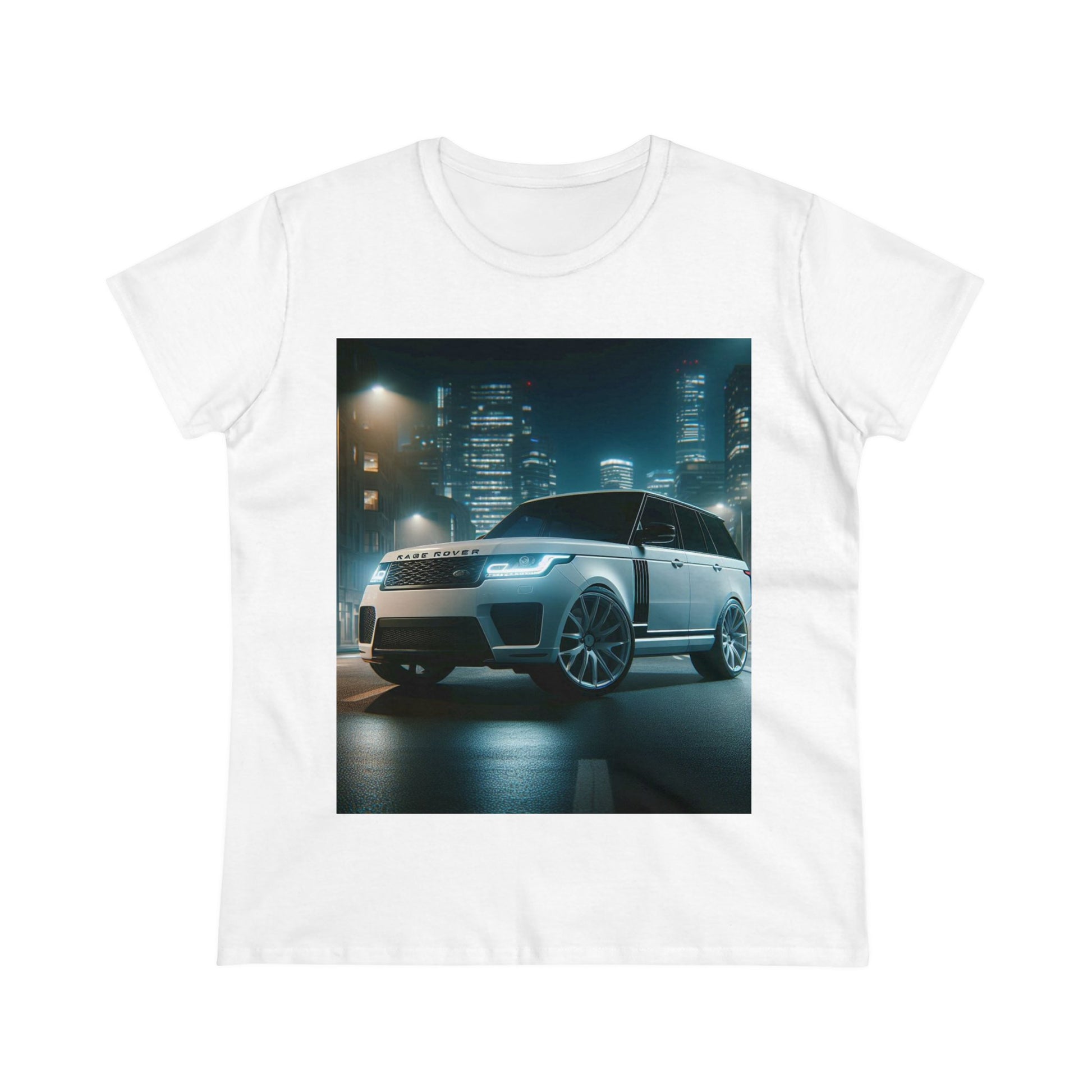 White Range Rover T-Shirt T-Shirt Printify White S 