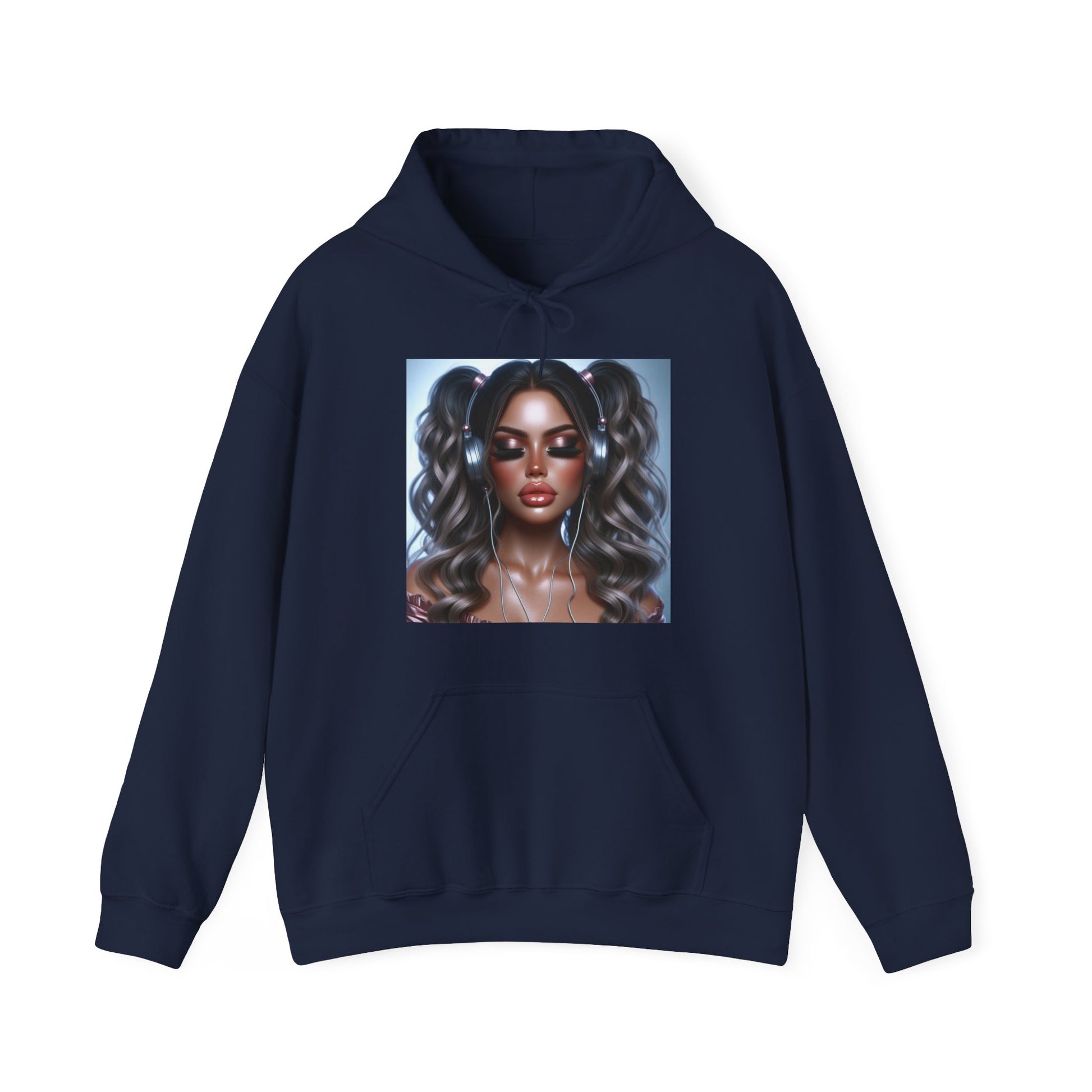 Music Vibes Hoodie Hoodie Printify Navy S 