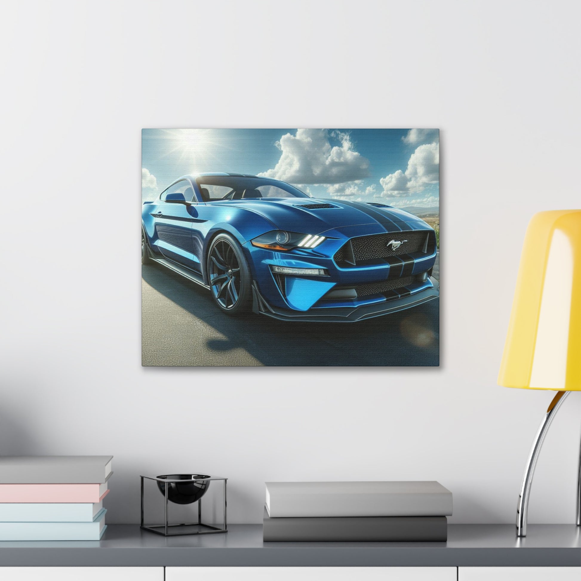 Blue Mustang Canvas Canvas Printify 20″ x 16″ (Horizontal) 0.75'' 