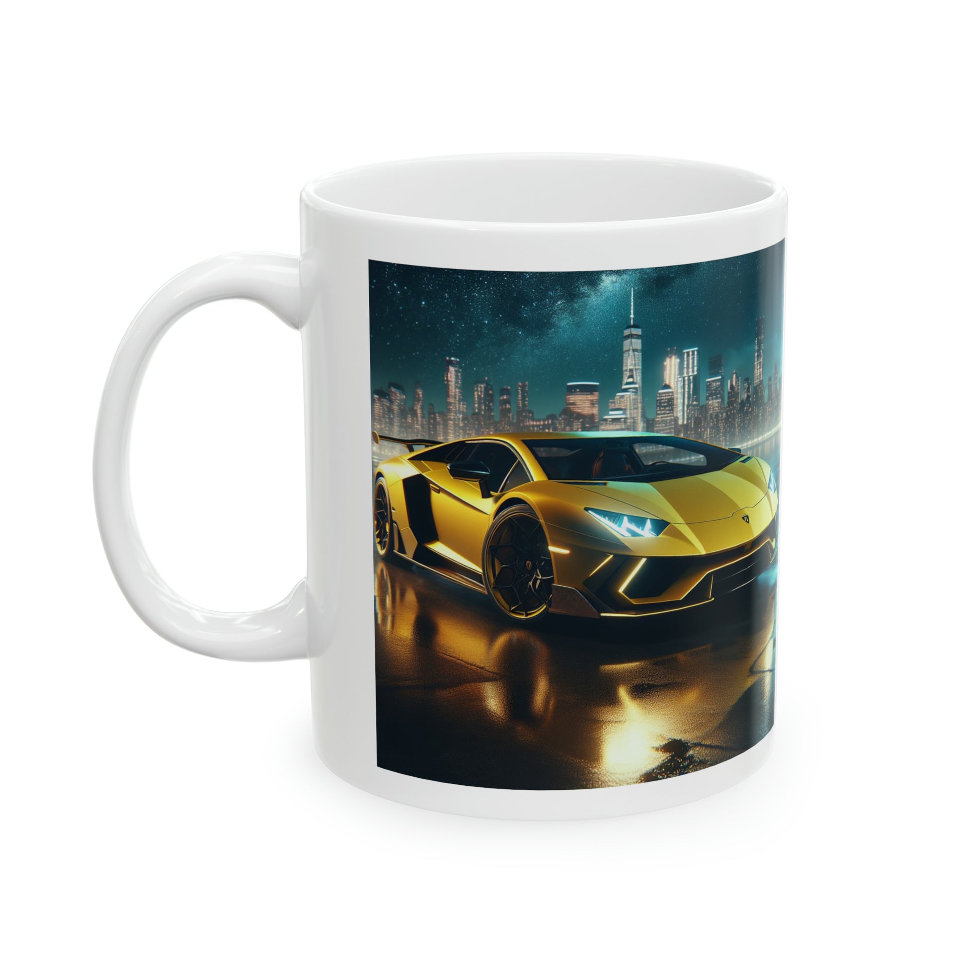 Yellow Lamborghini Mug Mug Printify 11oz  