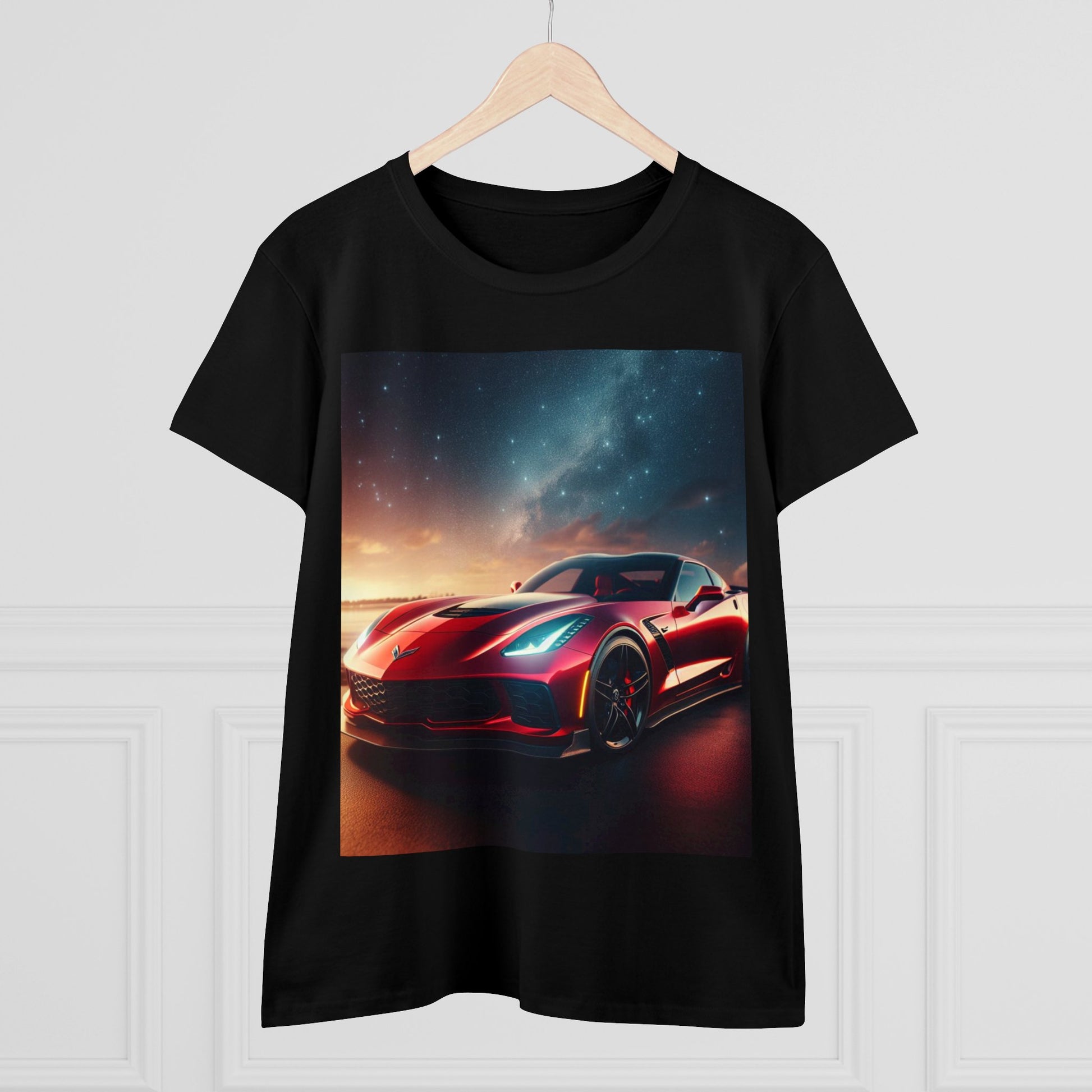 Red Corvette T-Shirt T-Shirt Printify   