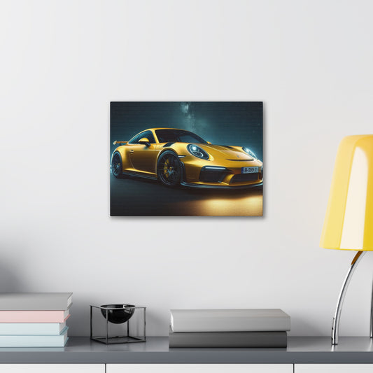 Yellow Porsche Canvas Canvas Printify 16″ x 12″ (Horizontal) 0.75'' 